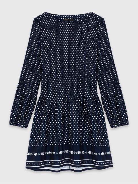 Patterned pleated dress