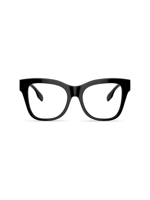 TB-motif square-frame glasses