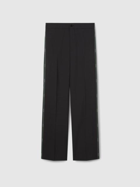 Wool pant with Gucci selvedge detail