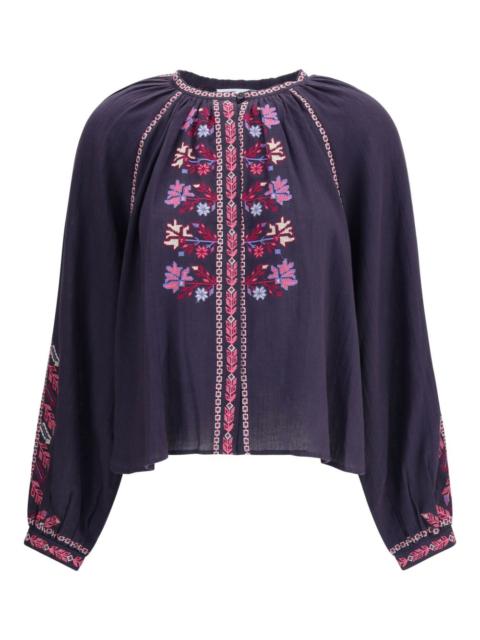 embroidered floral top