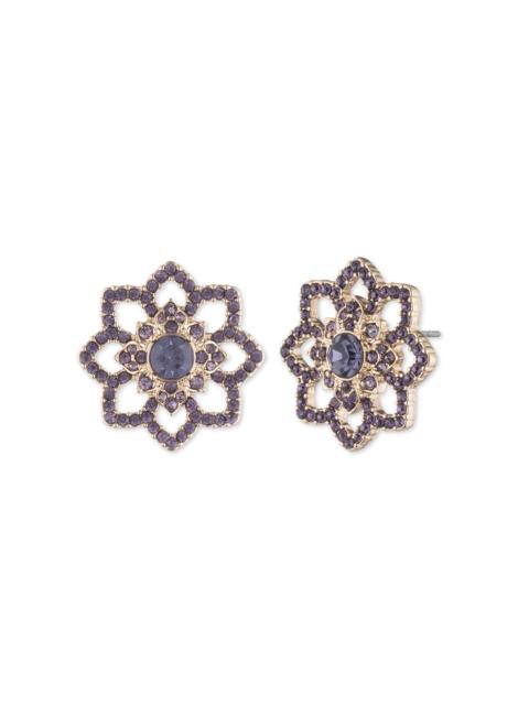 TANZANITE LACE FLORAL BUTTON