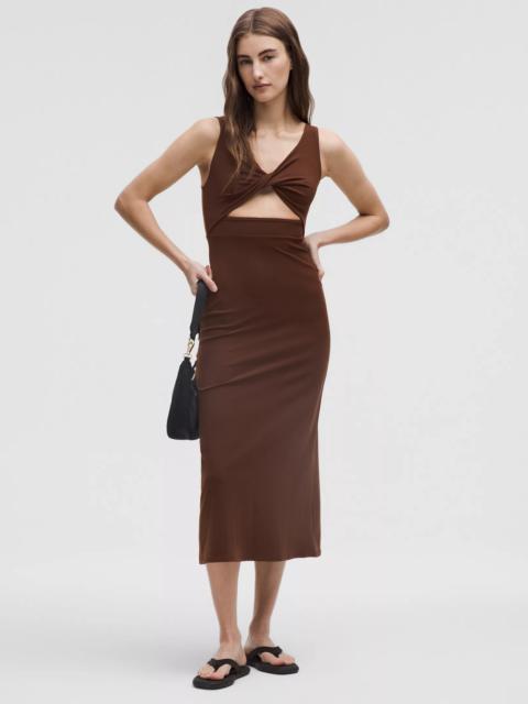 Nulu Twist-Front Midi Dress