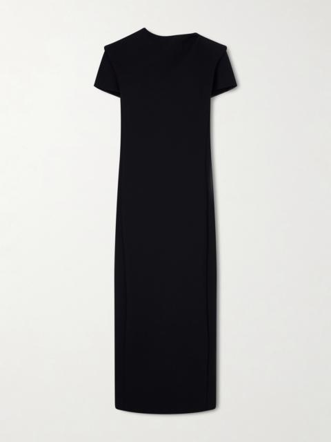 Iryl Open-back Draped Crepe Maxi Dress