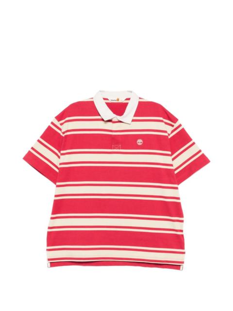 striped short-sleeves polo shirt
