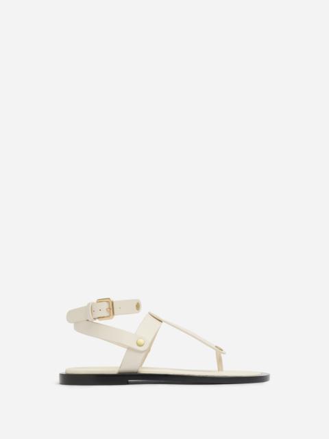 Ankle Wrap Sandal in Calf Skin Leather