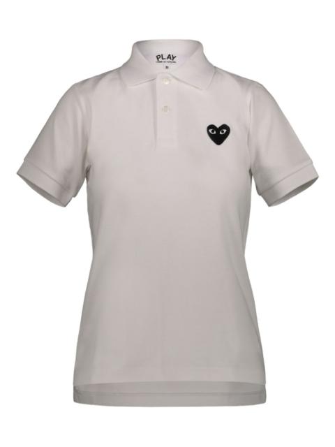 embroidered-heart cotton polo