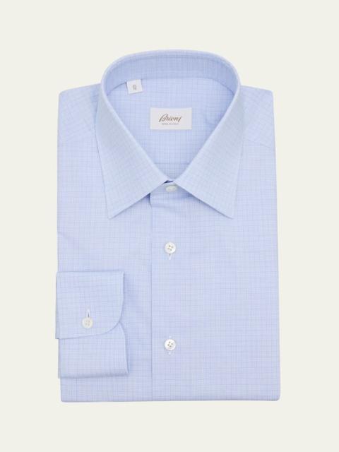 Men's Cotton Mini Check Dress Shirt