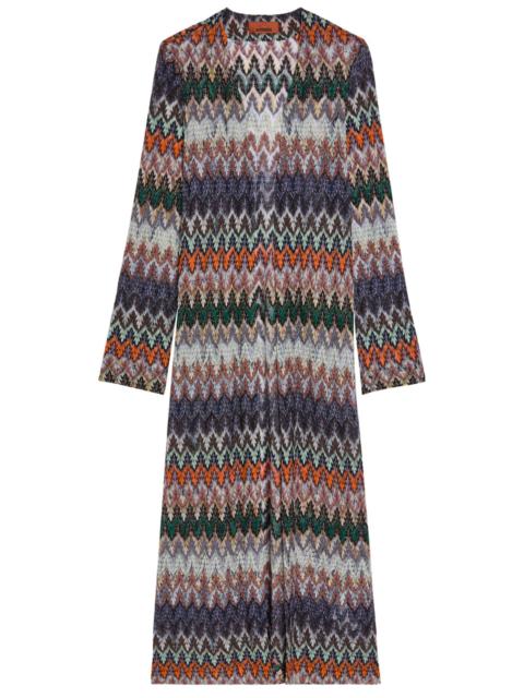 Missoni Chevron Fine-knit Shirt Cardigan