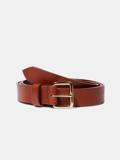 YOYO BELT IN CHESTNUT WITH GOLD BUCKLE — EXCLUSIVE