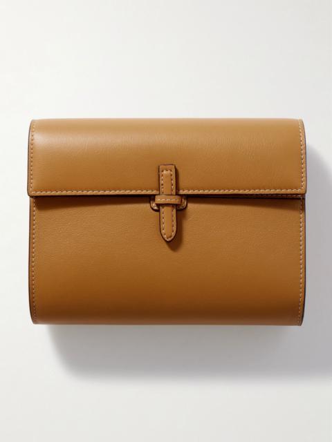 Leather clutch Camel