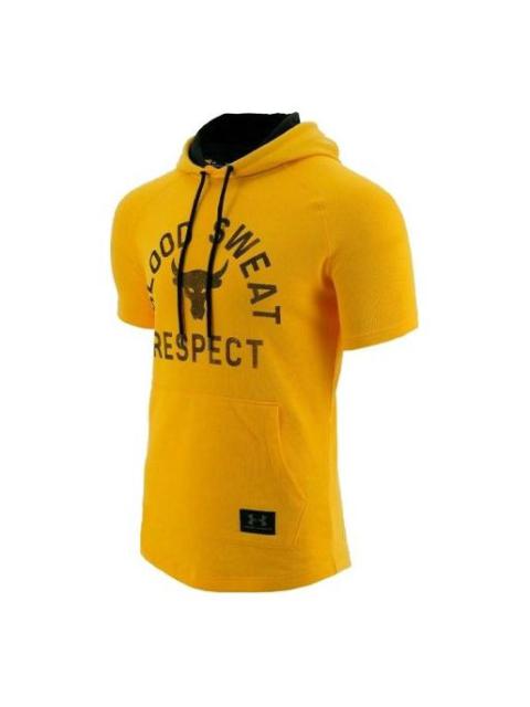 Men's Under Armour Rock Sports hooded Short Sleeve Yellow 1326409-750