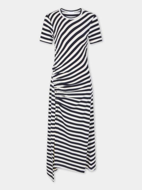 DRAPED MIDI DRESS IN WOOL