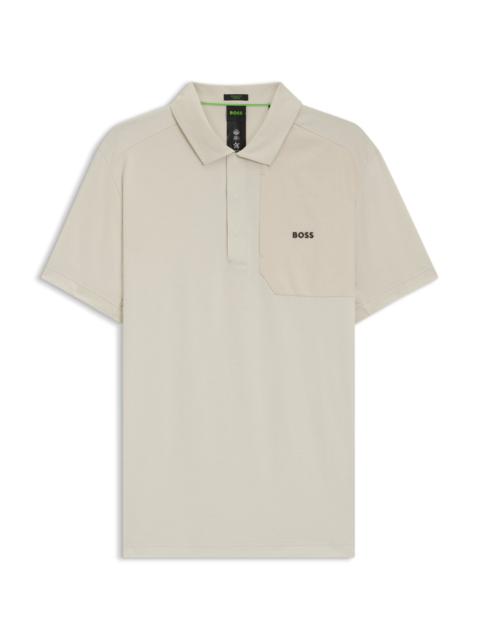 PADDY POLO SHIRT WITH HOPSACK PANELING