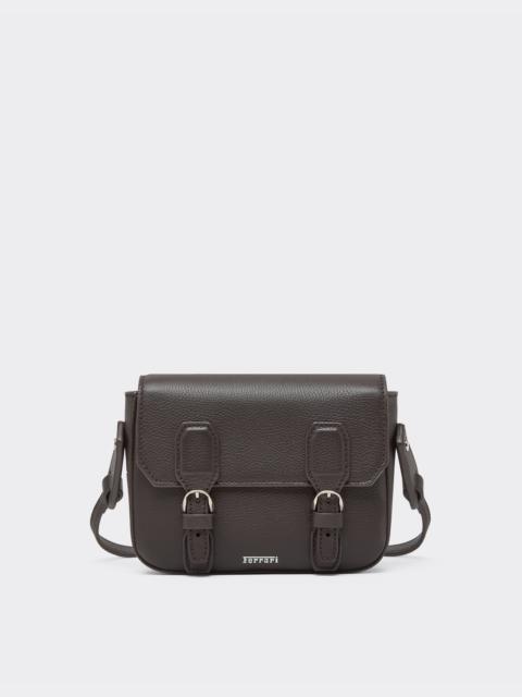 Mini Messenger Bag in Hammered Leather