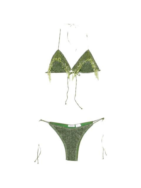 Oséree Lumière 20s Pearls Beaded Bikini Set