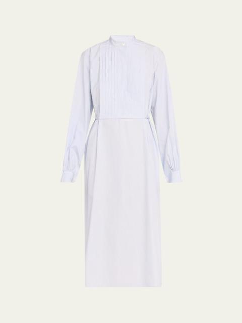 Multi Stripe Cotton Midi Shirtdress