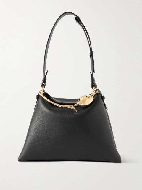 Bloom Large Embellished Textured-leather Shoulder Bag