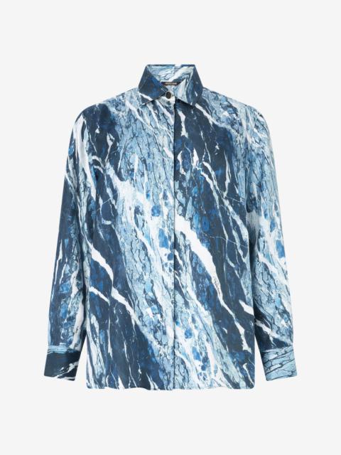 Marble-Print Shirt