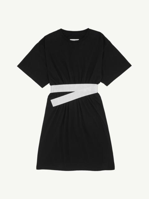 Taped jersey mini dress