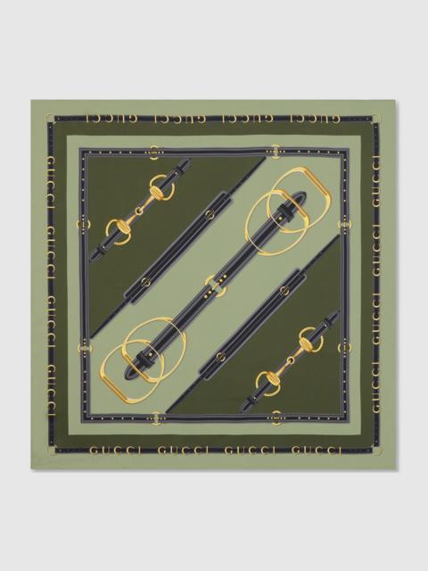 Printed silk twill carré