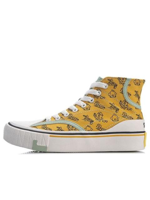 (WMNS) Li-Ning x LINE FRIENDS WeiWu Canvas Hi Shoes 'Yellow White' AGCQ594-1