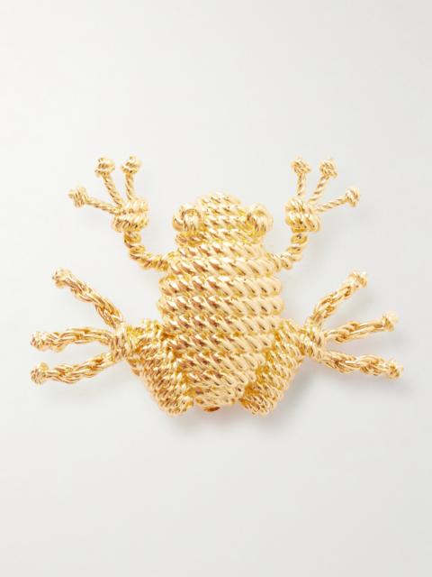 Frog Gold-tone Brooch