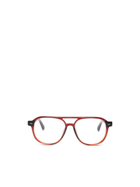 red glasses