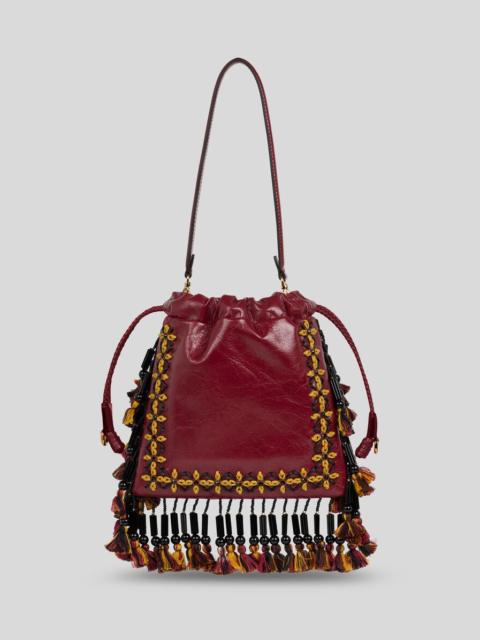 SMALL LEATHER KALISPERA BAG WITH FRINGING
