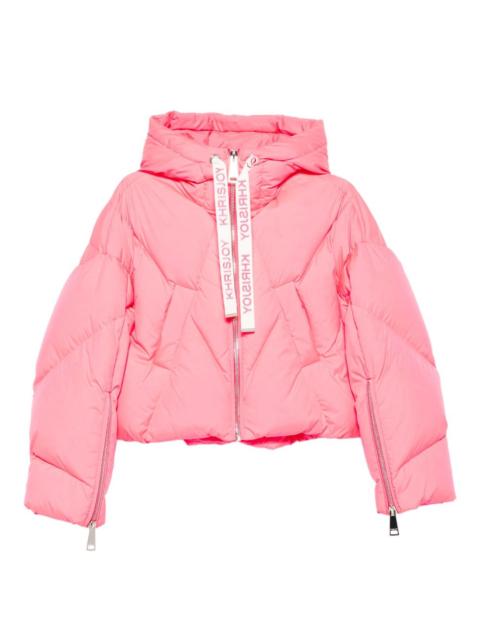 hooded quilted jacket