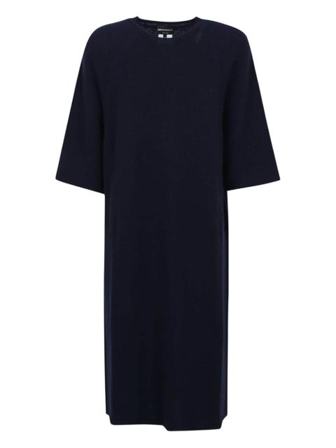 crew-neck short-sleeve midi dress