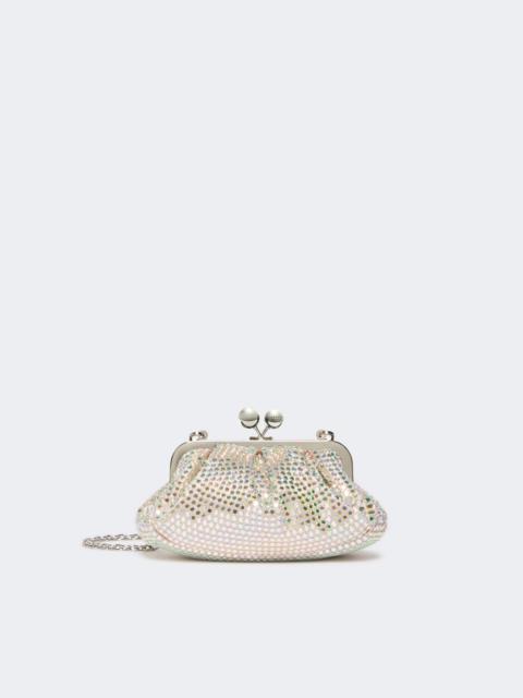 Rhinestone-adorned small satin Pasticcino Bag - ANTIQUE ROSE
