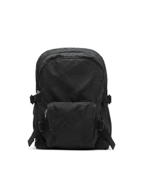 check-print jacquard backpack