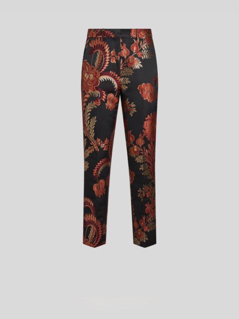 JACQUARD CIGARETTE TROUSERS