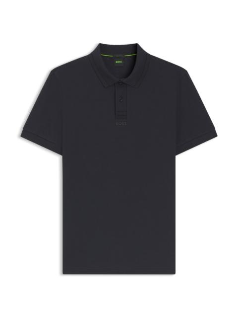 CENTRED-LOGO SLIM-FIT POLO SHIRT IN COTTON PIQUÉ