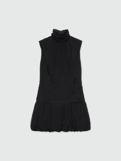 Short black poplin dress