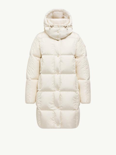 Litte Square-Quilted Hooded Long Down Jacket