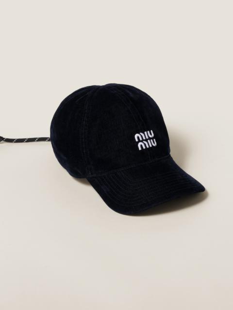 Velvet baseball cap
