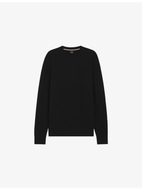 Textured Regular-Fit Cotton-Knit Jumper