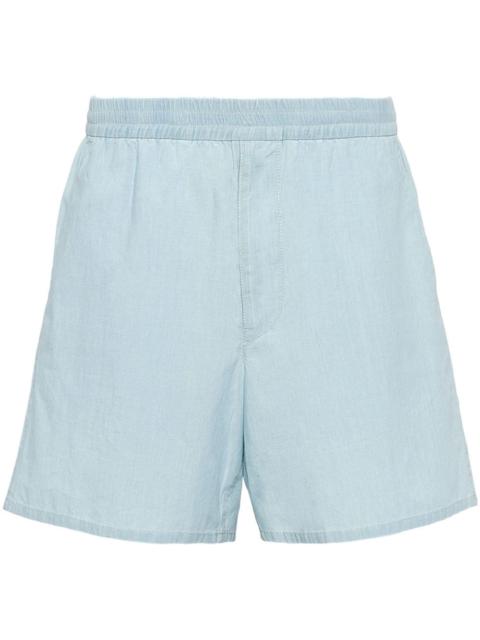 triangle-patch elasticated-waist shorts