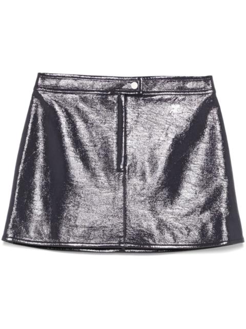 Reedition Vinyl mini skirt