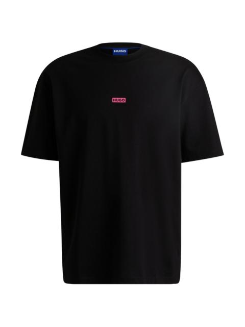 COTTON-JERSEY T-SHIRT WITH NEW-SEASON LOGO STORY