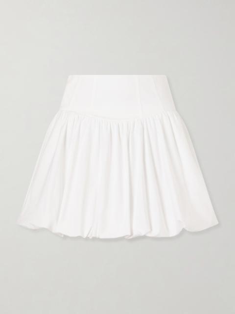 Pippa Pleated Cotton-blend Poplin Mini Skirt