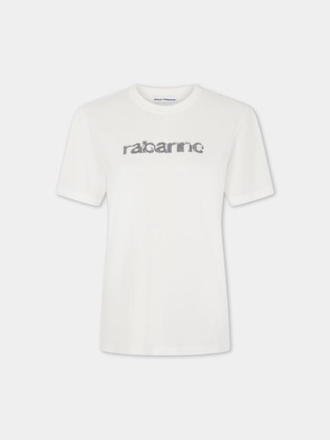 WHITE LOGO-PRINTED TOP