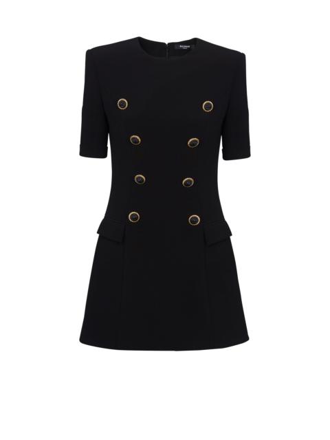8-button crepe dress
