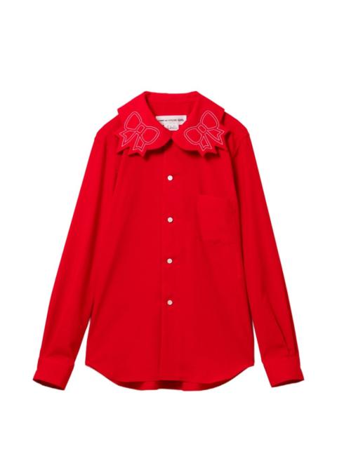 bows embroidered shirt