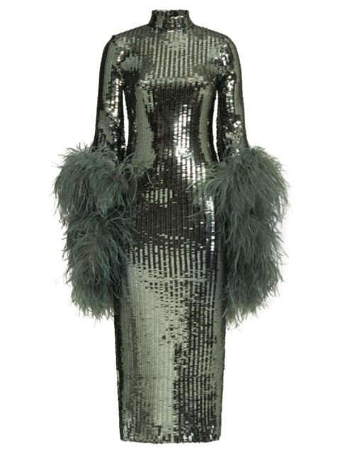 Del Rio Disco sequinned midi dress