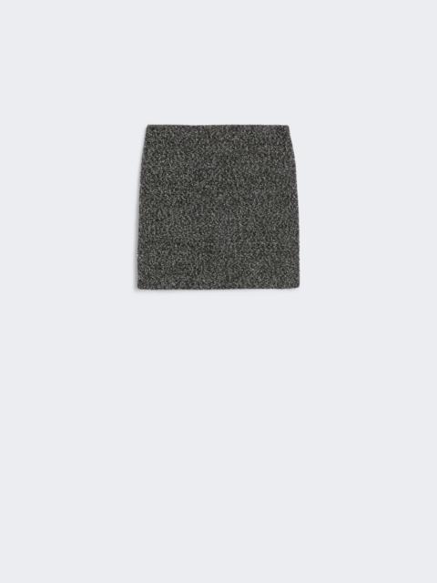 Wool-blend mini skirt - BLACK