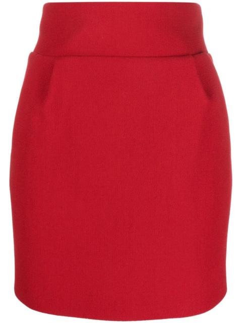 high-waist fitted skirt