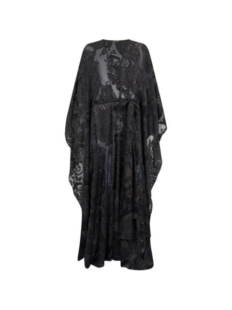 V-neck patterned kaftan