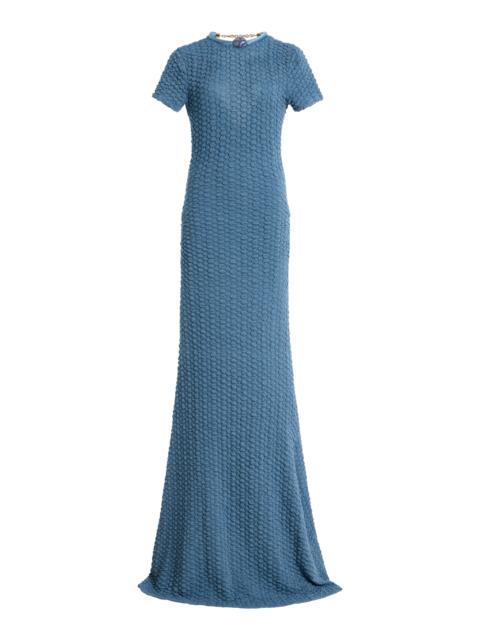 Exclusive Yara Knit Maxi Dress blue